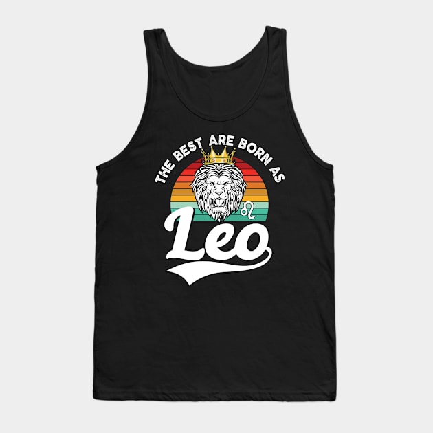 Lion graphic art July August Birthday design Leo Zodiac sign Tank Top by UNXart